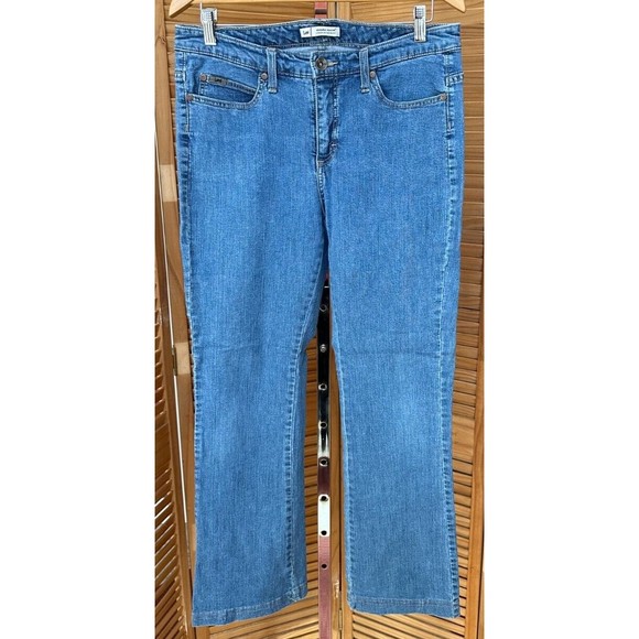 Lee Women's Slender Secret Flap Pocket Bootcut Blue Jeans Size 14 - Picture 1 of 6
